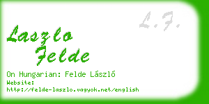 laszlo felde business card
